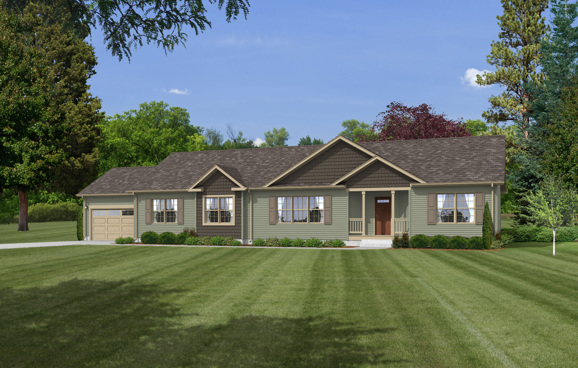 Modern New Home Exterior View